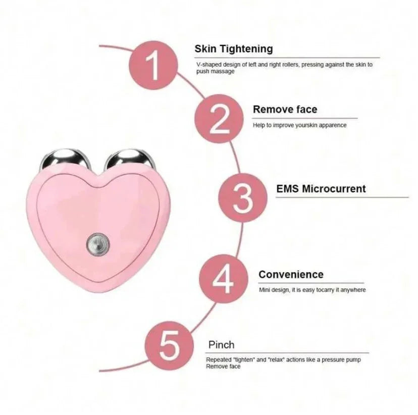Virella Living EMS Facial Sculpting & Lifting Device with skin tightening feature guide.
