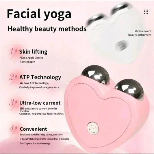 Virella Living EMS Facial Sculpting & Lifting Device in pink for skin lifting and facial yoga.