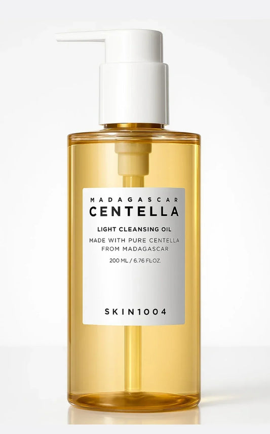 SKIN1004 Madagascar Centella Light Cleansing Oil bottle with a white pump.