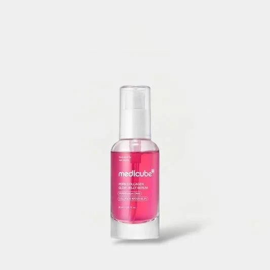 Medicube PDRN Pink Collagen Glow Jelly Serum for firming and radiance.