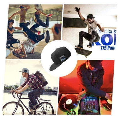 Bluetooth Headset Cap, Speaker Hat, Head Circumference 56-60cm,Hip Hop Hat