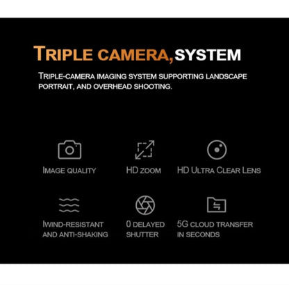 HD Aerial Drone with Brushless Motor-GPS +Optical Flow Positioning,3-Camera